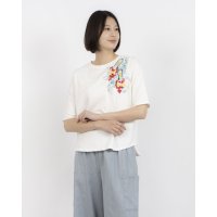 Zelal/モトマチゼラール 元町ゼラール プリント&アップリケ5分袖T/508337584