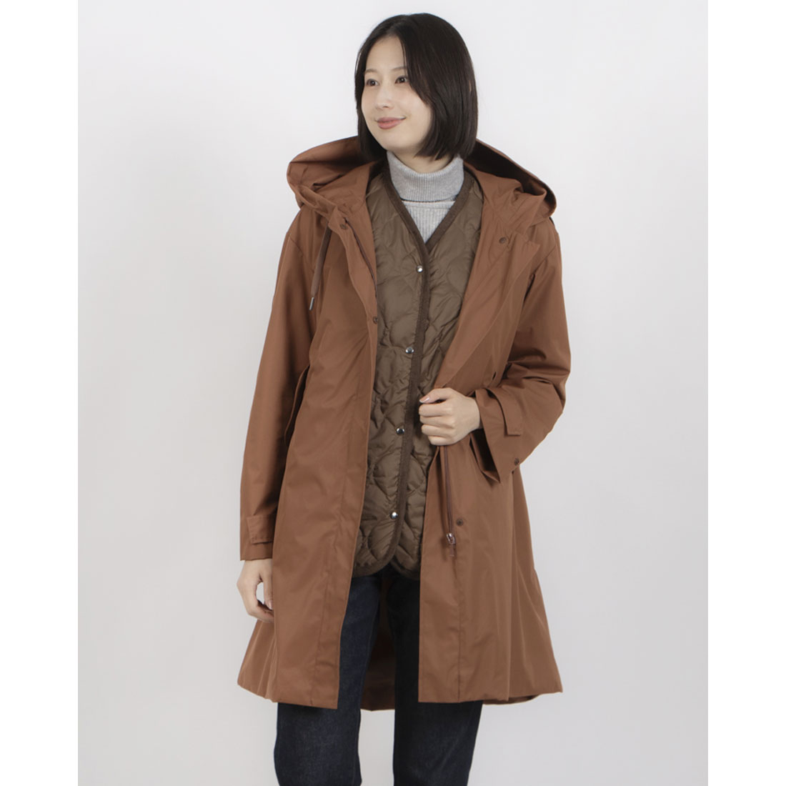 Zelal MOTOMACHI ダウンコート ロングコート ベージュ Aライン Zelal MOTOMACHI ダウンコート ロングコート ベージュ Aライン