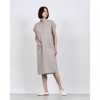 fall－in＆co/フォーリン アンド コー fall－in&co 派手じゃないのに、映える一枚 コットンリネンワンピース マルエリワンピース 半袖 可憐な明るい青色 210705/508337675