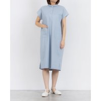 fall－in＆co/フォーリン アンド コー fall－in&co 派手じゃないのに、映える一枚 コットンリネンワンピース マルエリワンピース 半袖 可憐な明るい青色 210705/508337675