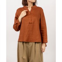 fall－in＆co/フォーリン アンド コー fall－in&co 今頼れる「私の新定番」洗練スキッパーシャツで Vネック 長袖 リネンシャツ 220401－7/508337682