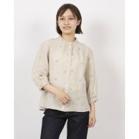 fall－in＆co/フォーリン アンド コー fall－in&co 甘すぎない「オトナ可愛い」を叶えるク四つ葉のクローバ刺繍リネンシャツブラウス 220506－1/508337694
