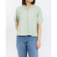 fall－in＆co/フォーリン アンド コー fall－in&co この着心地の良さは毎日手に取って欲しい コットンリネン開襟ブラウス 薄緑色 220511－5/508337695