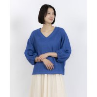 fall－in＆co/フォーリン アンド コー fall－in&co 美しいシルエットのデザインプルオーバー トップス リネン100％ 9分袖 230403－3/508337703