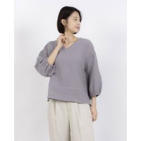fall－in＆co/フォーリン アンド コー fall－in&co 美しいシルエットのデザインプルオーバー トップス リネン100％ 9分袖 230403－3/508337703