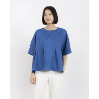 fall－in＆co/フォーリン アンド コー fall－in&co コーデを爽やかに仕立てるリネンブラウス 半袖ブラウス タック入り 230504－2/508337705
