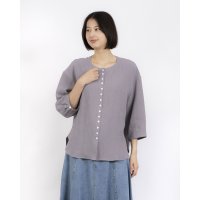 fall－in＆co/フォーリン アンド コー fall－in&co 毎日のコーデに取り入れやすいリネン100％ ノーカラー カーディガン 明るく浅い黄緑色 230506－5/508337706