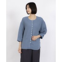 fall－in＆co/フォーリン アンド コー fall－in&co 毎日のコーデに取り入れやすいリネン100％ ノーカラー カーディガン 明るく浅い黄緑色 230506－5/508337706