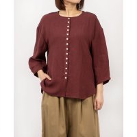 fall－in＆co/フォーリン アンド コー fall－in&co 毎日のコーデに取り入れやすいリネン100％ ノーカラー カーディガン 明るく浅い黄緑色 230506－5/508337706