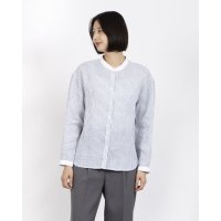 fall－in＆co/フォーリン アンド コー fall－in&co ゆるっとシルエットがこなれ見えするストライプ柄シャツ ホワイト＊青 240313－2/508337721