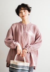 fall－in＆co/フォーリン アンド コー fall－in&co きれいな落ち感とニュアンスのある風合いが楽しめるブラウス リネン100％ 暗い橙色 240322－4/508337725