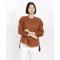 fall－in＆co/フォーリン アンド コー fall－in&co きれいな落ち感とニュアンスのある風合いが楽しめるブラウス リネン100％ 暗い橙色 240322－4/508337725