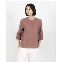 fall－in＆co/フォーリン アンド コー fall－in&co さり気ない大人の可愛さを感じられるリネンブラウス フリルネック リネン100％ ブラック 240323－7/508337729