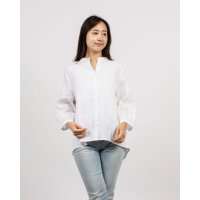 fall－in＆co/フォーリン アンド コー fall－in&co ナチュラルな風合いを持つ、上質な麻生地で仕立てたブラウス 七分袖ブラウス 薄いピンク240503－4/508337733