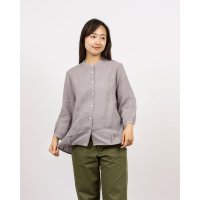 fall－in＆co/フォーリン アンド コー fall－in&co ナチュラルな風合いを持つ、上質な麻生地で仕立てたブラウス 七分袖ブラウス 薄いピンク240503－4/508337733