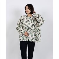 fall－in＆co/フォーリン アンド コー fall－in&co さらりと着こなすだけで上品に着映えする 刺繍入りブラウス 長袖 緑*ブラック 240507－2/508337735