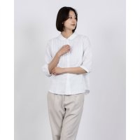 fall－in＆co/フォーリン アンド コー fall－in&co 大人可愛いの丸襟シャツブラウス ピンタック入り リネン100％ 柿茶 240512－4/508337737