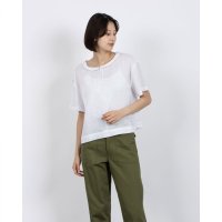 fall－in＆co/フォーリン アンド コー fall－in&co 涼やかに着られるリネンプルオーバー 半袖ブラウス ピンタック入り 紫がかった灰色 240622－2/508337742