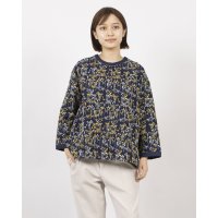 fall－in＆co/フォーリン アンド コー fall－in&co 総柄刺繍が目を引くカーディガン コットンリネン トップス 紺色 240912－2/508337748