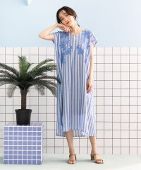 sabstreet my standard/サブストリート マイスタンダード sabstreet my standard 【大きいサイズ】 15号(3L) ストライプ×フラワーエンブロイダリーワンピース/508337830