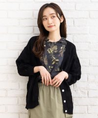 sabstreet my standard/サブストリート マイスタンダード sabstreet my standard 【大きいサイズ】 9号・15号(M・3L) パターンMIX透かし柄カーディガン/508337855