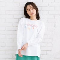 sabstreet my standard/FONTLAB カラフルロゴエンブロイダリーロングTシャツ/508337864