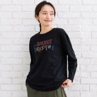 sabstreet my standard/FONTLAB カラフルロゴエンブロイダリーロングTシャツ/508337864