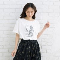 sabstreet my standard/サブストリート マイスタンダード sabstreet my standard 【大きいサイズ】 9号・15号(M・3L) ランドスケープエンブロイダリーTシャツ/508337873