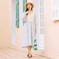 sabstreet my standard/サブストリート マイスタンダード sabstreet my standard 【大きいサイズ】 9号・15号(M・3L) コードコットンMIXプリントカフタンワ/508337930