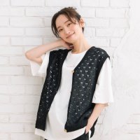 sabstreet my standard/【MADE IN JAPAN】camifine?ホールガーメントアイレットニットベスト/508337951