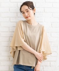sabstreet my standard/サブストリート マイスタンダード sabstreet my standard FONTLAB布帛切替フレアスリーブカットソー/508337967