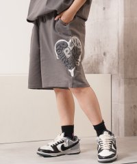 1111clothing/ワンフォークロージング 1111clothing ハート サガラ刺繍 スウェットショーツ【セットアップ対応】/508340654