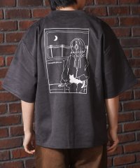 1111clothing/ワンフォークロージング 1111clothing ガール＆クロネコ スエードTシャツ/508340655