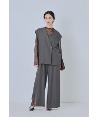 niana/ニアナ niana マニッシュベストセットアップ 3点セット ベスト パンツドレス オールインワン シアー トップス ストライプ 結婚式 成人式 二次会 同窓会/508340795