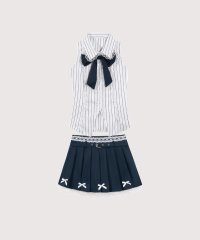 LA POMME petit/ラポミ プチ LA POMME petit Ribbon Motif Stripe Shirt Set Up/508340854
