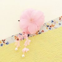 BACKYARD FAMILY/バックヤードファミリー BACKYARD FAMILY ピンク パール付き光るお花ヘアクリップ/508341834