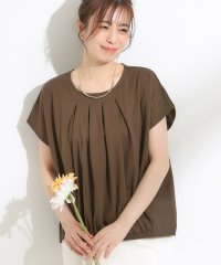 SHOO・LA・RUE/ふわりシルエットがかわいい 異素材使いタックトップス/508342233