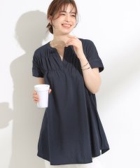 SHOO・LA・RUE/涼しく体型カバー サッカーストライプチュニックブラウス/508342235
