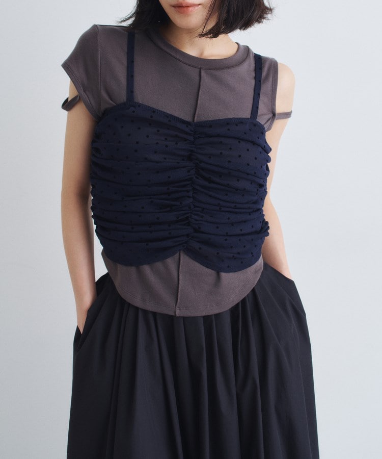 eaphi nuance tulle bustier トップス