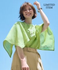 JIYU-KU /【WEB限定・接触冷感・洗える】シアーラミーローンイレギュラーヘムスリーブ ブラウス/508342387
