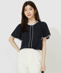 any SiS S/【洗える】バイカラーフレア ブラウス/508342391