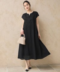 JIYU-KU /【カタログ掲載・接触冷感・洗える】シアーラミーローンフレンチスリーブ ワンピース/508342407