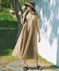 JIYU-KU /【カタログ掲載・接触冷感・洗える】シアーラミーローンフレンチスリーブ ワンピース/508342407