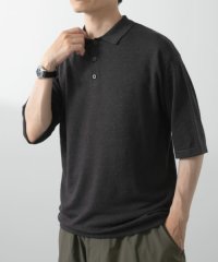 ITEMS URBAN RESEARCH/レーヨンリネン半袖ニットポロ/508342470