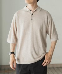 ITEMS URBAN RESEARCH/レーヨンリネン半袖ニットポロ/508342470