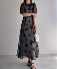 JUNOAH/ジュノア JUNOAH シアーフラワーマーメイドワンピース/508342821