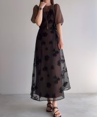 JUNOAH/ジュノア JUNOAH シアーフラワーマーメイドワンピース/508342821