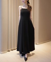 JUNOAH/ジュノア JUNOAH 【取り外し可能パット付き】ウエストタックカットフレアキャミワンピース/508342822