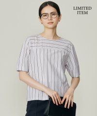 JIYU-KU(LARGE SIZE)/【WEB限定・洗える】ストライプハイゲージジャージー カットソー/508343384