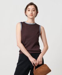 UNITED ARROWS/リブバイカラーパイピング ノースリーブカットソー/508344011